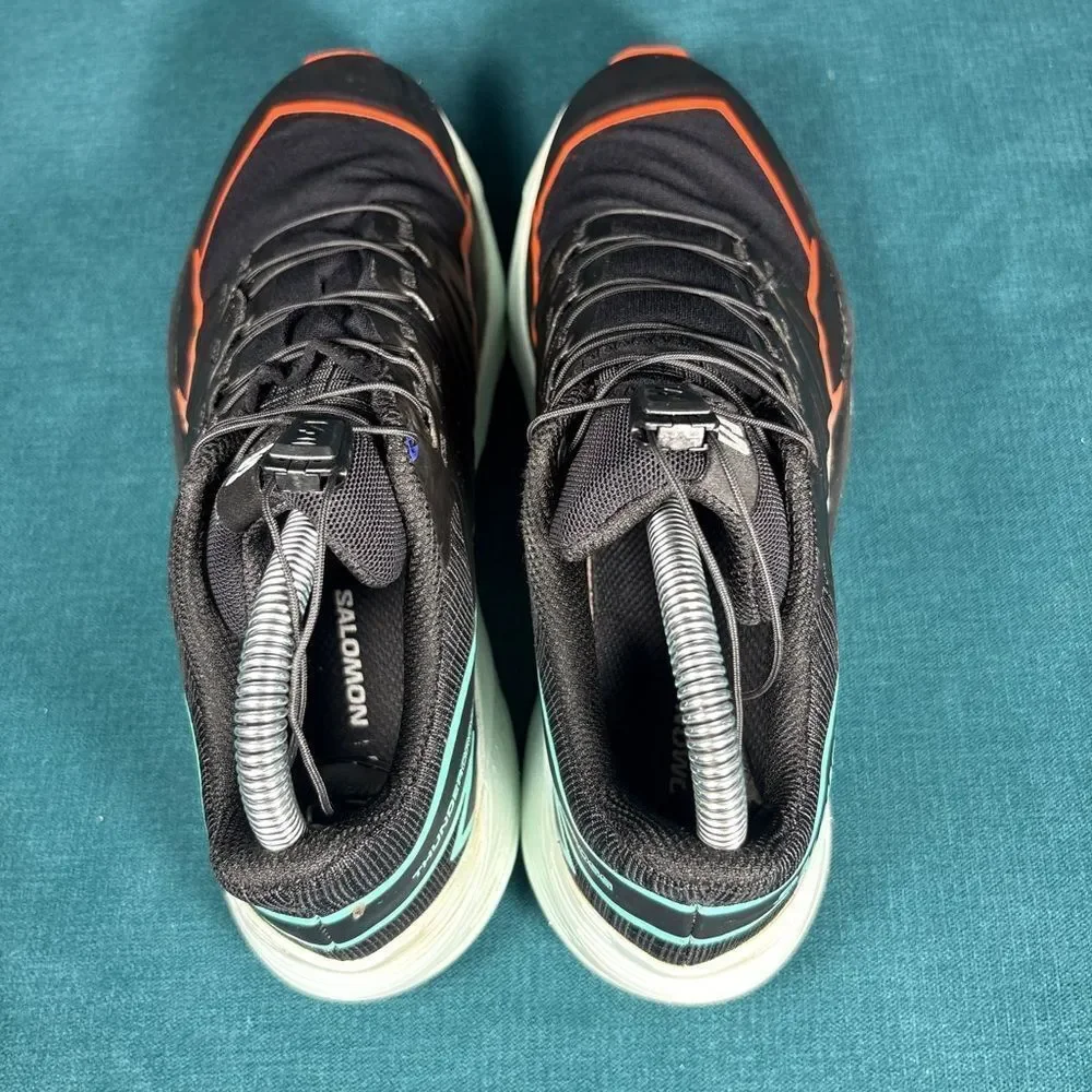 Salomon Thundercross Trail Running Shoes Black Aqua Orange Women’s 6.5 EU 38 Con